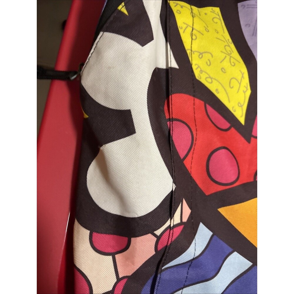 Romero BRITTO Abstract Hearts Art Backpack Multicolor Miquelrius Licensed Rare! - Picture 5 of 13